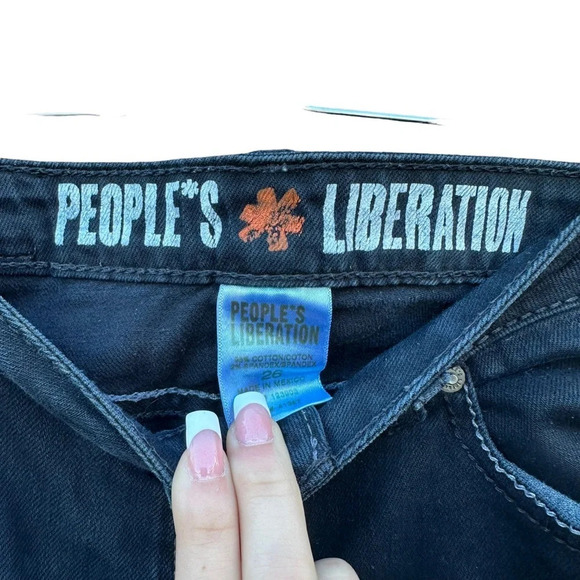 People's Liberation women's size 26 skinny jeans black - Picture 2 of 4